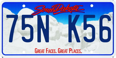 SD license plate 75NK56