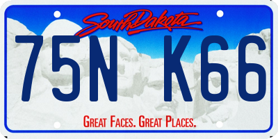 SD license plate 75NK66