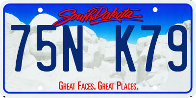 SD license plate 75NK79