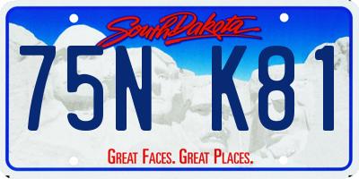 SD license plate 75NK81