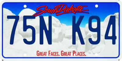 SD license plate 75NK94