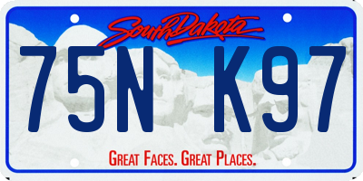 SD license plate 75NK97
