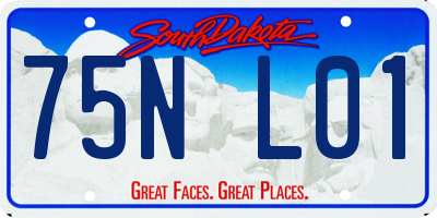 SD license plate 75NL01