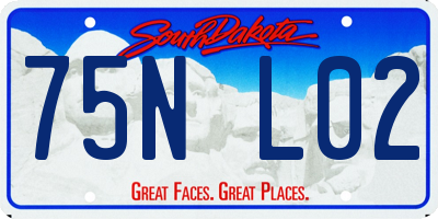 SD license plate 75NL02