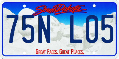 SD license plate 75NL05