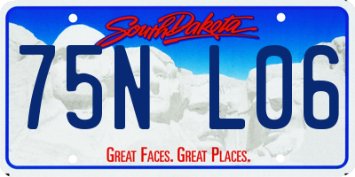 SD license plate 75NL06