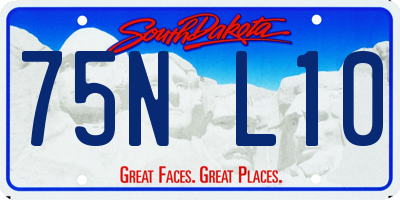 SD license plate 75NL10