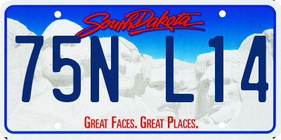 SD license plate 75NL14