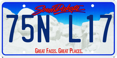 SD license plate 75NL17