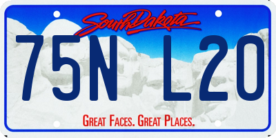 SD license plate 75NL20