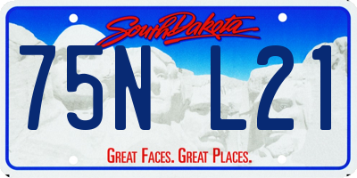 SD license plate 75NL21