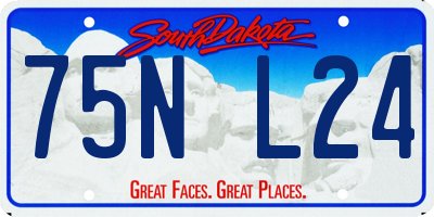 SD license plate 75NL24