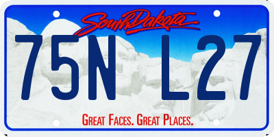 SD license plate 75NL27