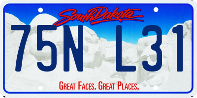 SD license plate 75NL31