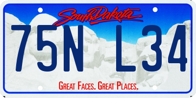 SD license plate 75NL34