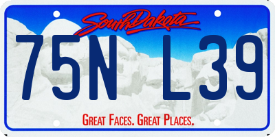 SD license plate 75NL39