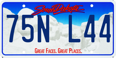 SD license plate 75NL44