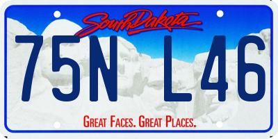 SD license plate 75NL46
