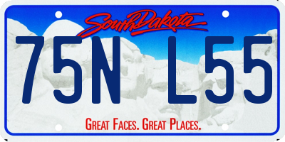 SD license plate 75NL55