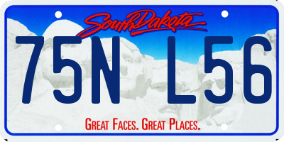 SD license plate 75NL56