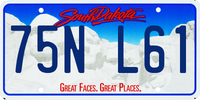 SD license plate 75NL61
