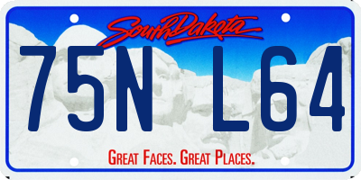SD license plate 75NL64
