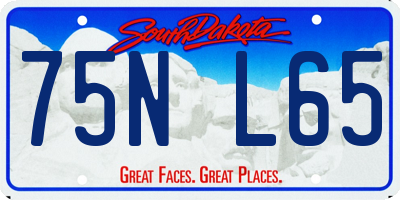 SD license plate 75NL65