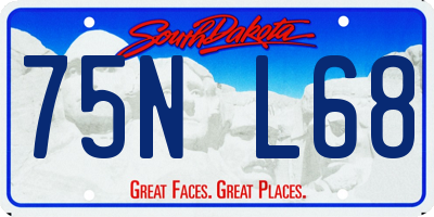 SD license plate 75NL68