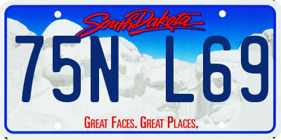 SD license plate 75NL69