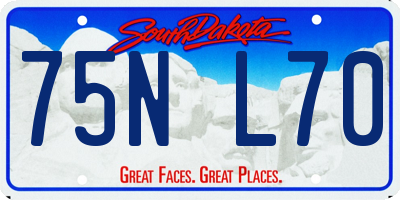 SD license plate 75NL70