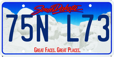 SD license plate 75NL73