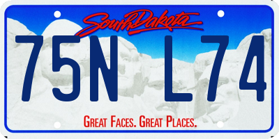 SD license plate 75NL74
