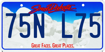 SD license plate 75NL75