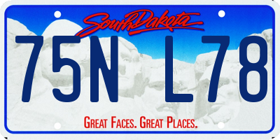 SD license plate 75NL78