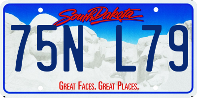 SD license plate 75NL79