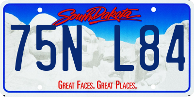 SD license plate 75NL84