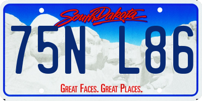 SD license plate 75NL86