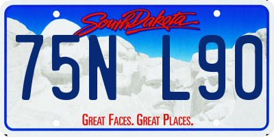 SD license plate 75NL90