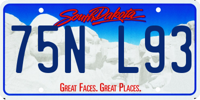 SD license plate 75NL93