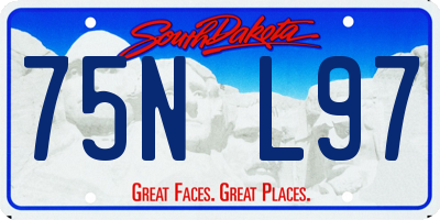 SD license plate 75NL97