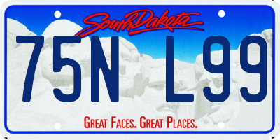 SD license plate 75NL99