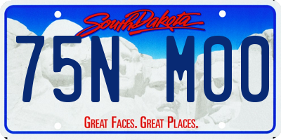 SD license plate 75NM00