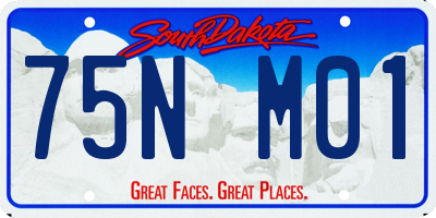 SD license plate 75NM01