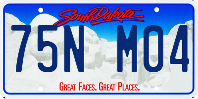 SD license plate 75NM04