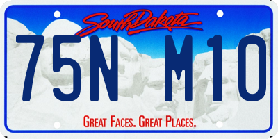 SD license plate 75NM10