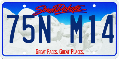 SD license plate 75NM14