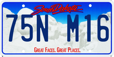 SD license plate 75NM16