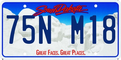 SD license plate 75NM18