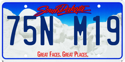 SD license plate 75NM19