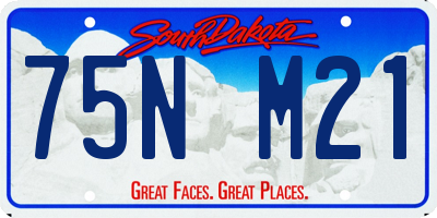 SD license plate 75NM21